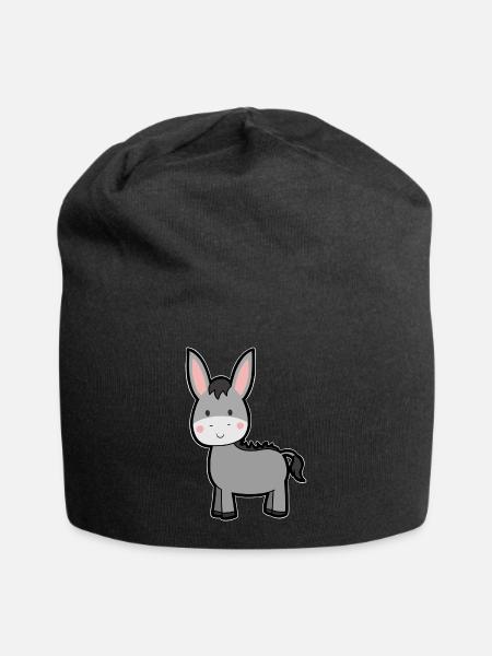 Esel - Jersey-Beanie - Schwarz
