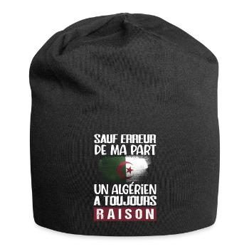 Algérie cadeau drôle algérien drapeau - Bonnet en jersey - noir - Devant