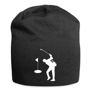 Minigolf golfeur de golf indoor tenue - Bonnet en jersey - noir - Devant