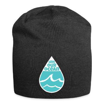 Save the Ocean for Planet A - Jersey-Beanie - Anthrazit - Vorne