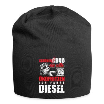 schönen Ruß an alle Ökofritzen ich fahre Diesel - Jersey-Beanie - Schwarz - Vorne