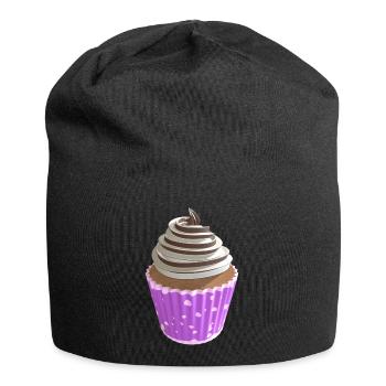 Cupcake Vanille und Schokolade - Jersey-Beanie - Schwarz - Vorne