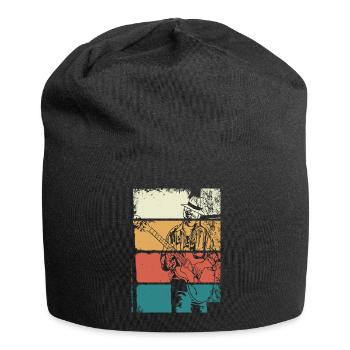 Guitariste de Blues Vintage - Bonnet en jersey - noir - Devant
