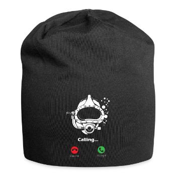 Scuba Diving is Calling - Jersey Beanie - black - Front