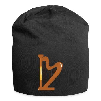 Harfe - Jersey-Beanie - Schwarz - Vorne