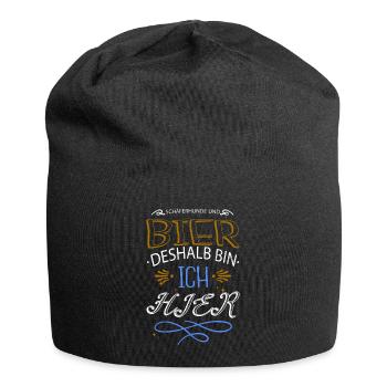 malz feiern trinken haustier kneipensport cool - Jersey-Beanie - Schwarz - Vorne