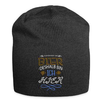 malz feiern trinken haustier kneipensport cool - Jersey-Beanie - Anthrazit - Vorne