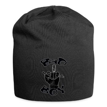 Bad boy with a black hand - Jersey Beanie - black - Front
