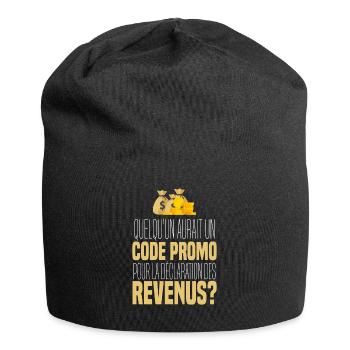 Gouvernement humour impôt revenu riche business - Bonnet en jersey - noir - Devant