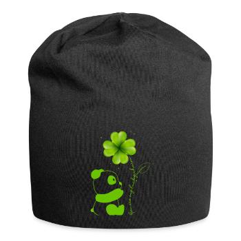 You Are My Lucky Charm Panda Shamrock - Jersey Beanie - black - Front