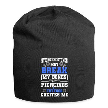 Piercing Job Körperschmuck Piercingstudio - Jersey-Beanie - Schwarz - Vorne