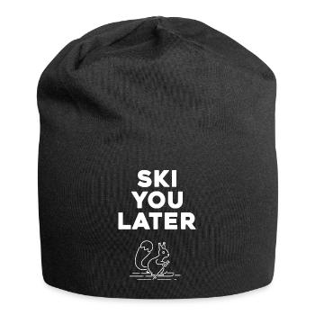 ski fahren ski you later skihase - Jersey-Beanie - Schwarz - Vorne