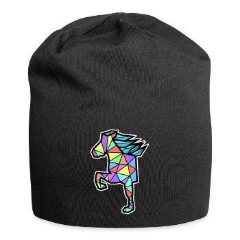 Ross Polygon Islandpferde Isländer Pferdenarr - Jersey-Beanie - Schwarz - Vorne