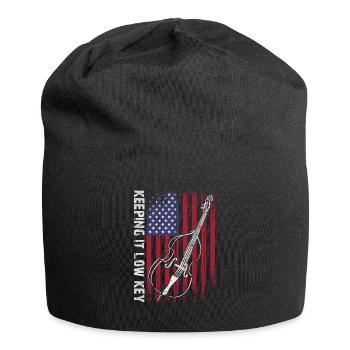 More bass - no treble - double bass - Jersey Beanie - black - Front