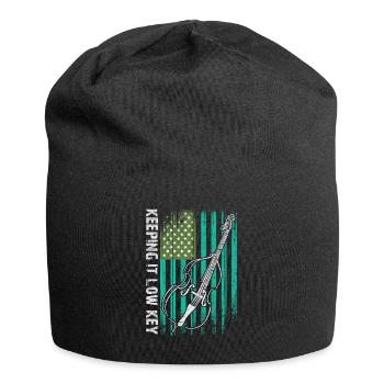 More Bass Double Bass with American Flag - Jersey Beanie - black - Front