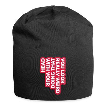 you look really weird - Jersey-Beanie - Schwarz - Vorne