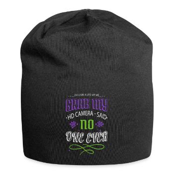 aliens geek present quote alien abduction joke - Jersey Beanie - black - Front
