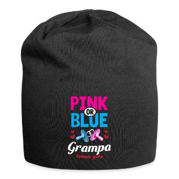 Grampa rose ou bleu vous aime Genre Révéler La fête - Bonnet en jersey - noir - Devant