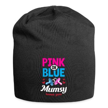 Maman rose ou bleue vous aime Genre Reveal Party - Bonnet en jersey - noir - Devant
