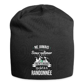Sous-estimer trentenaire qui fait de la randonnée - Bonnet en jersey - noir - Devant