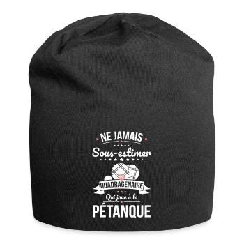 Sous-estimer quadragénaire qui joue à la pétanque - Bonnet en jersey - noir - Devant