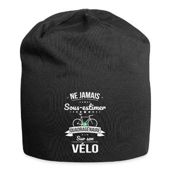 Sous-estimer un quadragénaire sur son vélo - Bonnet en jersey - noir - Devant