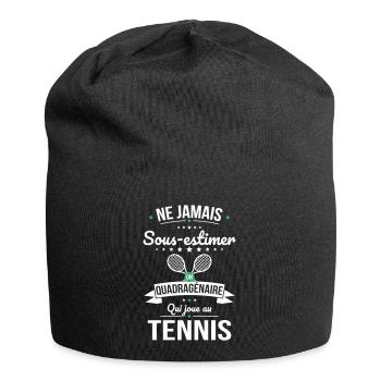 Sous-estimer un quadragénaire qui joue au tennis - Bonnet en jersey - noir - Devant