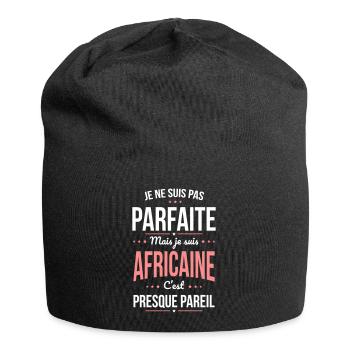 Je ne suis pas parfaite mais je suis Africaine - Bonnet en jersey - noir - Devant