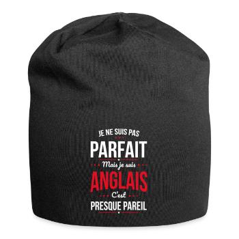 Je ne suis pas parfait mais je suis Anglais - Bonnet en jersey - noir - Devant