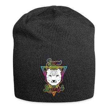 Schneeleopard - Jersey-Beanie - Anthrazit - Vorne
