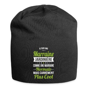 Marraine jardinière plus cool - Bonnet en jersey - noir - Devant
