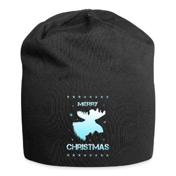 Merry Christmas moss - Jersey Beanie - black - Front