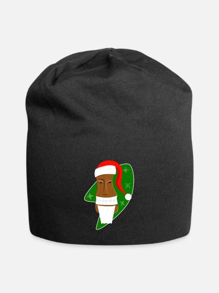 Tiki Santa - Jersey-Beanie - Schwarz