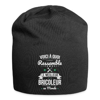 Voici à quoi ressemble le meilleur bricoleur - Bonnet en jersey - noir - Devant