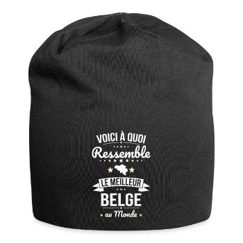 Voici à quoi ressemble le meilleur Belge au monde - Bonnet en jersey - noir - Devant
