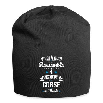 Voici à quoi ressemble le meilleur Corse au monde - Bonnet en jersey - noir - Devant