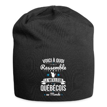 Voici à quoi ressemble le meilleur Québécois - Bonnet en jersey - noir - Devant
