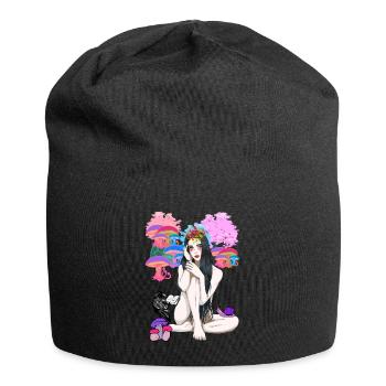 erotisch spirituell okkult Ritual Magie nackte Fee - Jersey-Beanie - Schwarz - Vorne