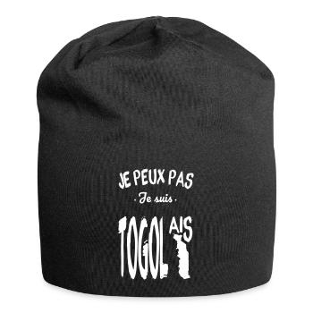 Je peux pas je suis Togolais - Bonnet en jersey - noir - Devant