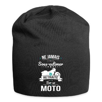 Sous-estimer un retraité sur sa moto - Bonnet en jersey - noir - Devant
