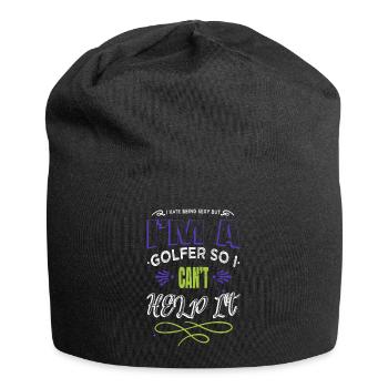 Golf Golf Clubs Geek Gift Funny Animals Sayings - Jersey Beanie - black - Front