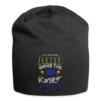 Golf Club Quote GolfDuvet Golfgirl Golfcoach - Jersey Beanie - black - Front