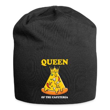 Pizza Queen of the Cafeteria – Funny Design - Jersey Beanie - black - Front