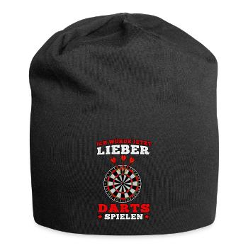 Lieber Darts spielen Dart Dartspieler 180 - Jersey-Beanie - Schwarz - Vorne