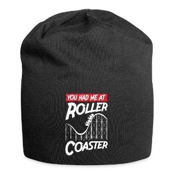 You Had Me At Roller Coaster - Jersey Beanie - black - Front