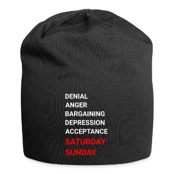 Bargaining Depression Acceptance Saturday Sunday - Jersey Beanie - black - Front