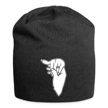 Bague de mariage de fiançailles Main - Bonnet en jersey - noir - Devant