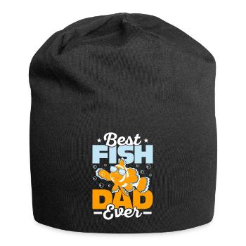 Best Fish Dad Ever Fish Keeping Aquarium Owner - Jersey-Beanie - Schwarz - Vorne