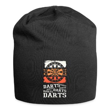 Fléchettes, jeu de fléchettes, jeu de fléchettes, fléchettes, joueurs de fléchettes - Bonnet en jersey - noir - Devant