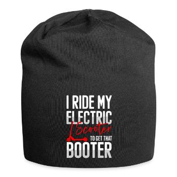Rollerfahrer Elektrik Batterie Ladestation - Jersey-Beanie - Schwarz - Vorne